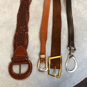 4 genuine leather belts